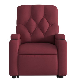 Fauteuil inclinable de massage électrique Rouge bordeaux Tissu