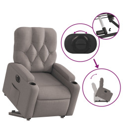 Fauteuil inclinable électrique taupe tissu