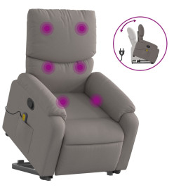 Fauteuil inclinable de massage Taupe Tissu