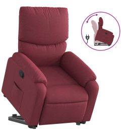 Fauteuil inclinable rouge bordeaux tissu