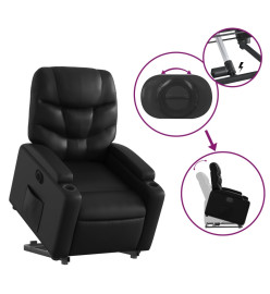 Fauteuil inclinable électrique noir similicuir