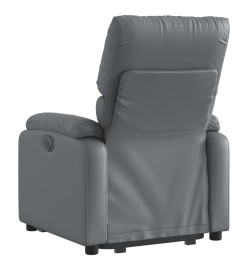 Fauteuil inclinable électrique gris similicuir