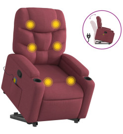 Fauteuil inclinable de massage Rouge bordeaux Tissu