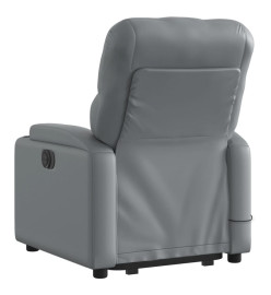 Fauteuil inclinable de massage électrique gris similicuir