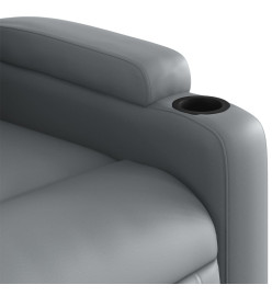 Fauteuil inclinable de massage électrique gris similicuir