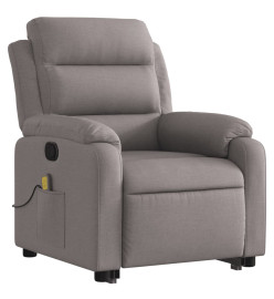 Fauteuil inclinable de massage Taupe Tissu