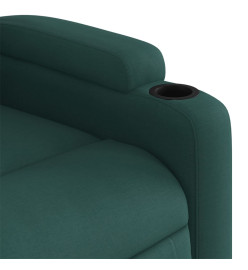 Fauteuil inclinable vert foncé tissu