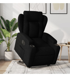 Fauteuil inclinable électrique noir tissu