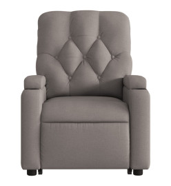 Fauteuil inclinable de massage électrique Taupe Tissu