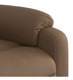 Fauteuil inclinable électrique marron tissu