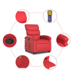 Fauteuil inclinable de massage Rouge Similicuir