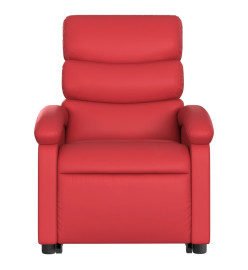 Fauteuil inclinable de massage Rouge Similicuir