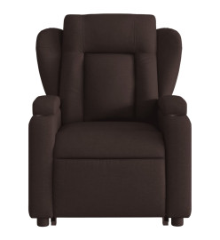 Fauteuil inclinable de massage Marron foncé Tissu