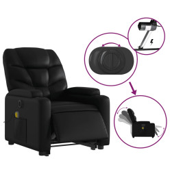 Fauteuil inclinable de massage électrique noir similicuir