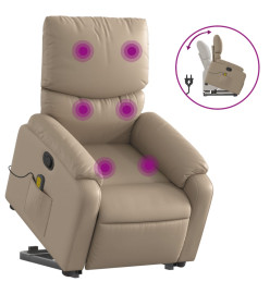 Fauteuil inclinable de massage Cappuccino Similicuir