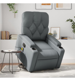 Fauteuil inclinable de massage Gris Similicuir