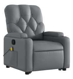 Fauteuil inclinable de massage Gris Similicuir