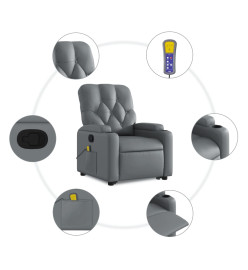 Fauteuil inclinable de massage Gris Similicuir