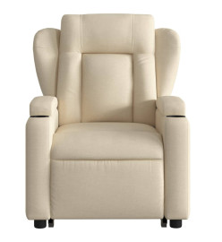 Fauteuil inclinable de massage Crème Tissu