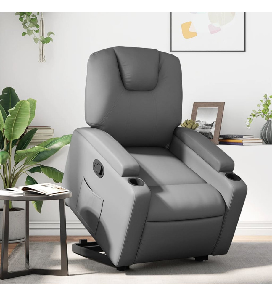 Fauteuil inclinable Gris Similicuir