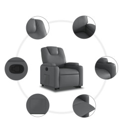 Fauteuil inclinable Gris Similicuir