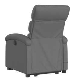 Fauteuil de massage inclinable Gris foncé Tissu