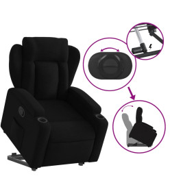 Fauteuil inclinable noir tissu