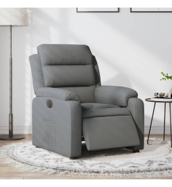 Fauteuil inclinable électrique Gris foncé Tissu