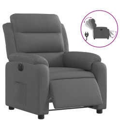 Fauteuil inclinable électrique Gris foncé Tissu