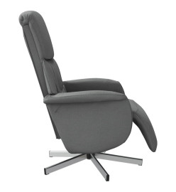 Fauteuil inclinable avec repose-pieds gris foncé tissu