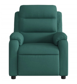 Fauteuil inclinable électrique Vert foncé Tissu