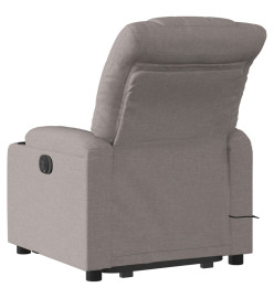 Fauteuil inclinable de massage Taupe Tissu