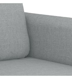 Ensemble de canapés 2 pcs avec coussins Gris clair Tissu