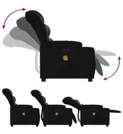 Fauteuil de massage inclinable électrique noir similicuir