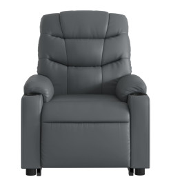 Fauteuil inclinable de massage électrique gris similicuir