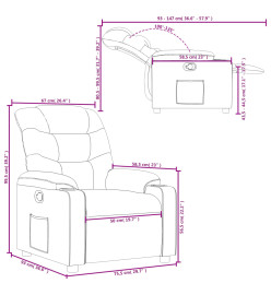 Fauteuil inclinable Noir Similicuir