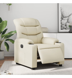 Fauteuil inclinable électrique Crème Similicuir