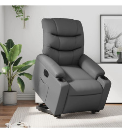 Fauteuil inclinable électrique gris similicuir