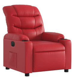 Fauteuil inclinable électrique Rouge Similicuir