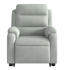 Fauteuil inclinable de massage électrique gris clair velours