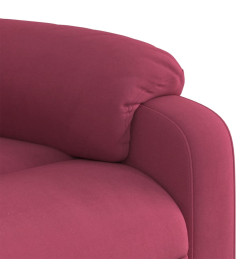 Fauteuil inclinable électrique rouge bordeaux velours