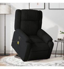 Fauteuil de massage inclinable Noir Tissu