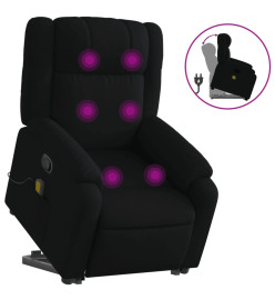 Fauteuil de massage inclinable Noir Tissu