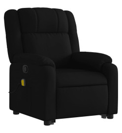 Fauteuil de massage inclinable Noir Tissu