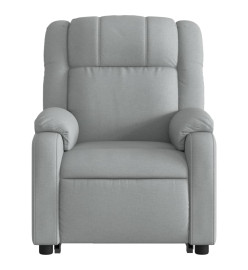 Fauteuil de massage inclinable Gris clair Tissu