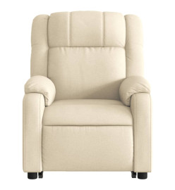 Fauteuil inclinable électrique crème tissu