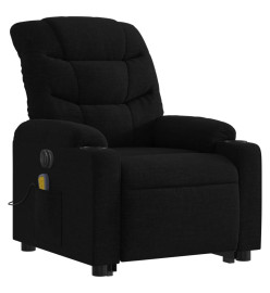 Fauteuil inclinable de massage électrique Noir Tissu