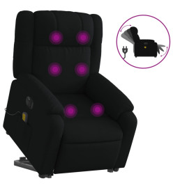 Fauteuil inclinable de massage électrique Noir Tissu