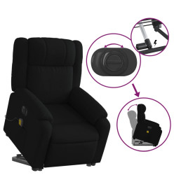 Fauteuil inclinable de massage électrique Noir Tissu