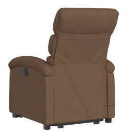 Fauteuil inclinable de massage électrique Marron Tissu